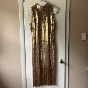Fashion nova Gold Sequin dress XL